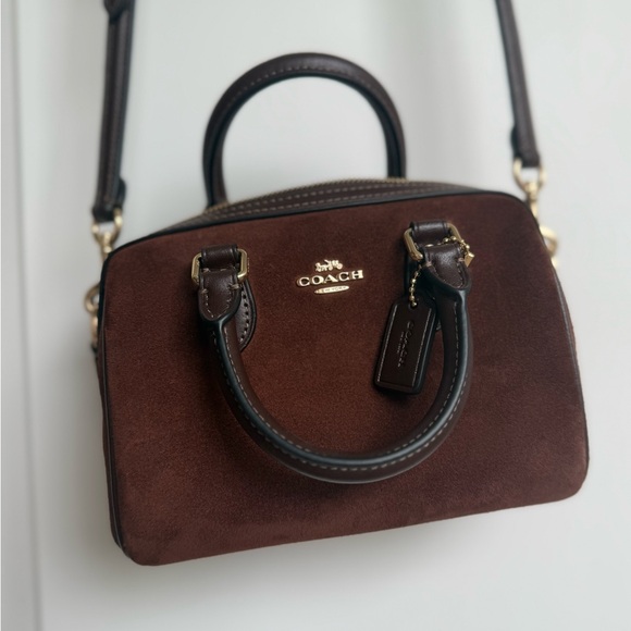 Coach Mini Rowan Crossbody Suede Bag - Picture 4 of 8